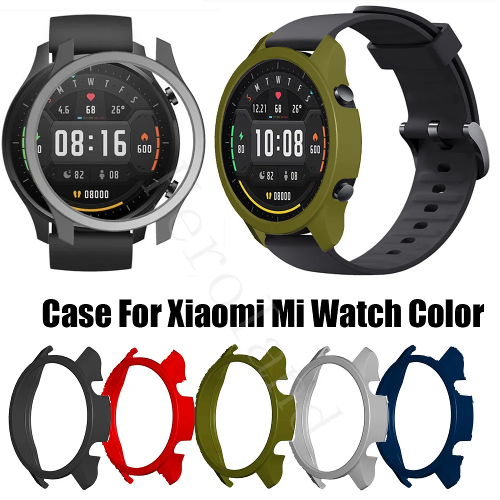 

2 шт./лот защитный чехол для Xiaomi Mi Watch цветной Смарт-часы защитная рамка пластиковый жесткий бампер чехол Чехлы аксессуары
