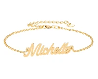 michelle name bracelet women girl jewelry stainless steel gold plated nameplate pendant femme mother girlfriend best gift