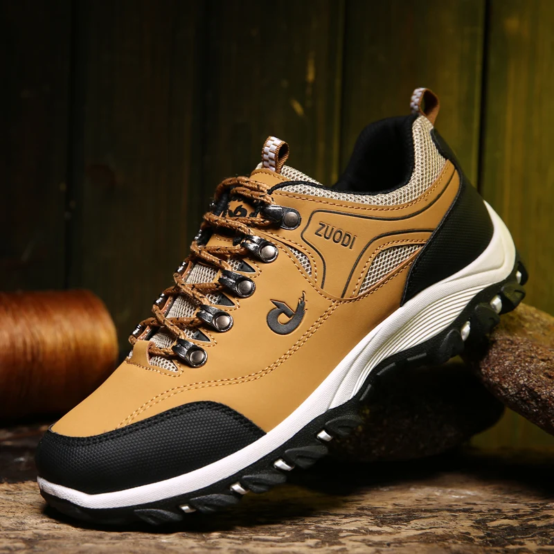 

Men Waterproof Hiking Shoes Outdoor Climbing Non-slip Camping Trekking Sneakers Sports Breathable Mountaineering Army Green Boot