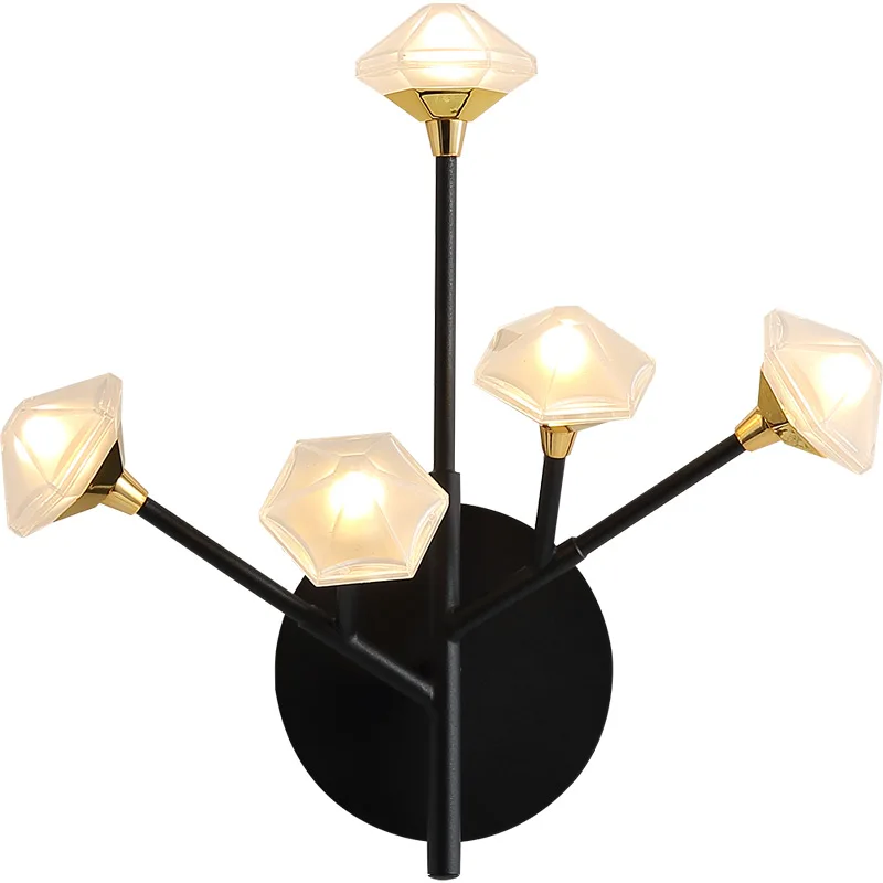 Nordic Wall Lamp Fixture Simple Bedroom Bedside Staircase Hallway Creative Wall Sconce Luxury Background Bathroom Led Wall Light