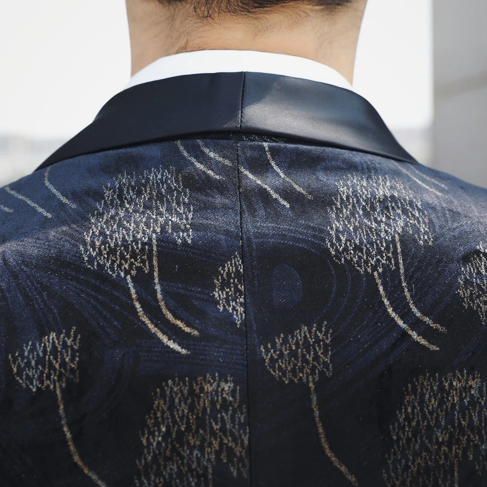 Осень, Vestito Da Sposo, костюм из 3 предметов, мужские свадебные костюмы, костюм с цветочным принтом, Homme Mariage, барочные костюмы для мужчин, 3XL
