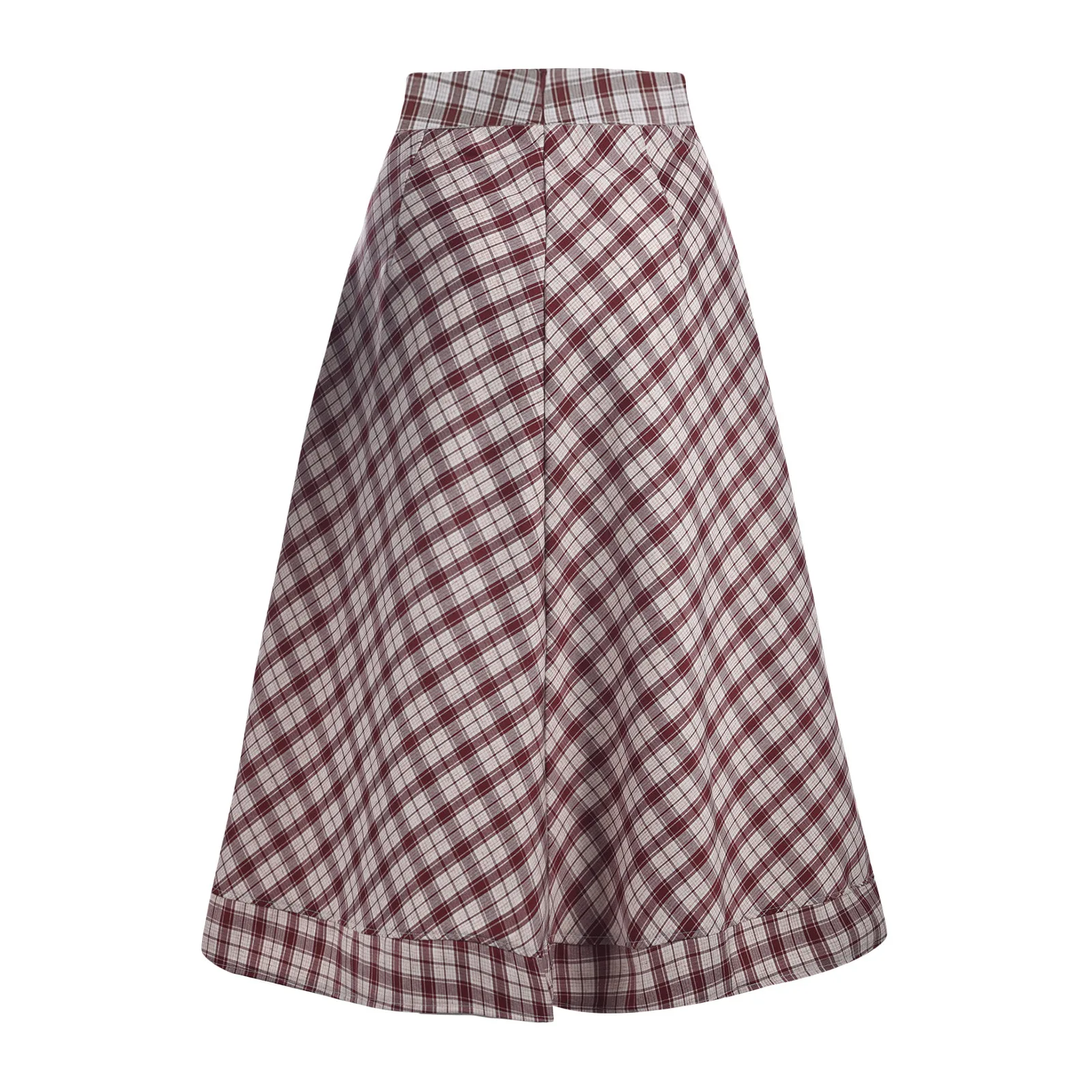 Юбка женская длинная юбка с завышенной талией на пуговицах в богемном стиле