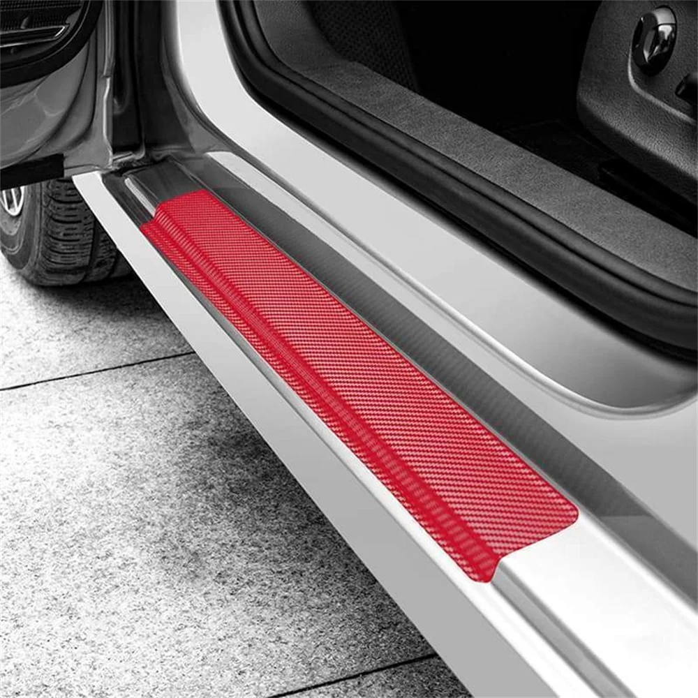 

Carbon Fiber Car Sticker DIY Paste Protector Strip Auto Door Sill Side Mirror Anti Scratch Tape Waterproof Protection Film