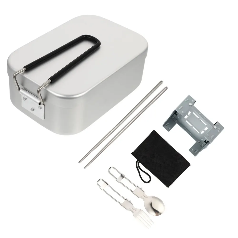 1 Набор чехлов для ланча из алюминиевого сплава с посудой и складной духовкой