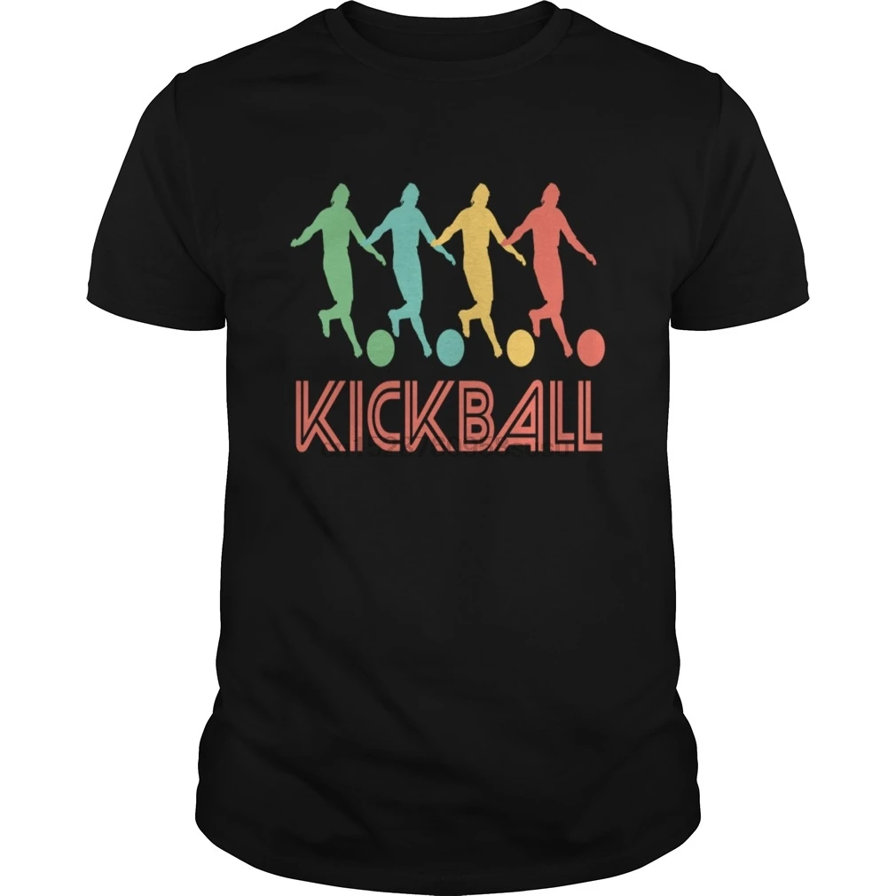 Мужская футболка с коротким рукавом в стиле ретро Kickball Pop Art-men s Premium t-shirt cool One neck