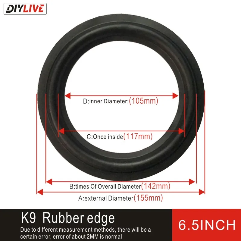DIYLIVE 6 5 &quotрезиновый край объемного края складной сабвуфер обслуживание фитинг (155