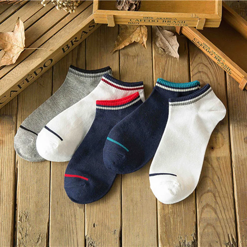

Hot 5 Pair Men Sports Socks Invisible Short Ankle Socks Breathable Thin Boat Sock