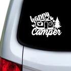 Виниловые наклейки для кемпинга, Декорации для автомобиля, подарок для кемпера, счастливые кавычки для кемпера, Декорации для окна автомобиля