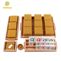 montessori mathematics materials golden beads set w mat bank game kids math learningtoys preschool early educational equipment