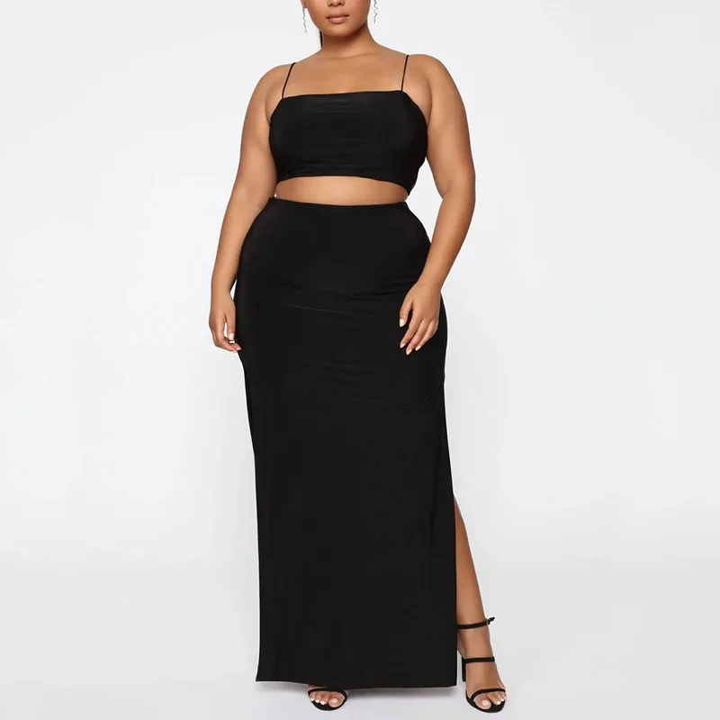 

Женское длинное платье на бретелях-спагетти, с юбкой