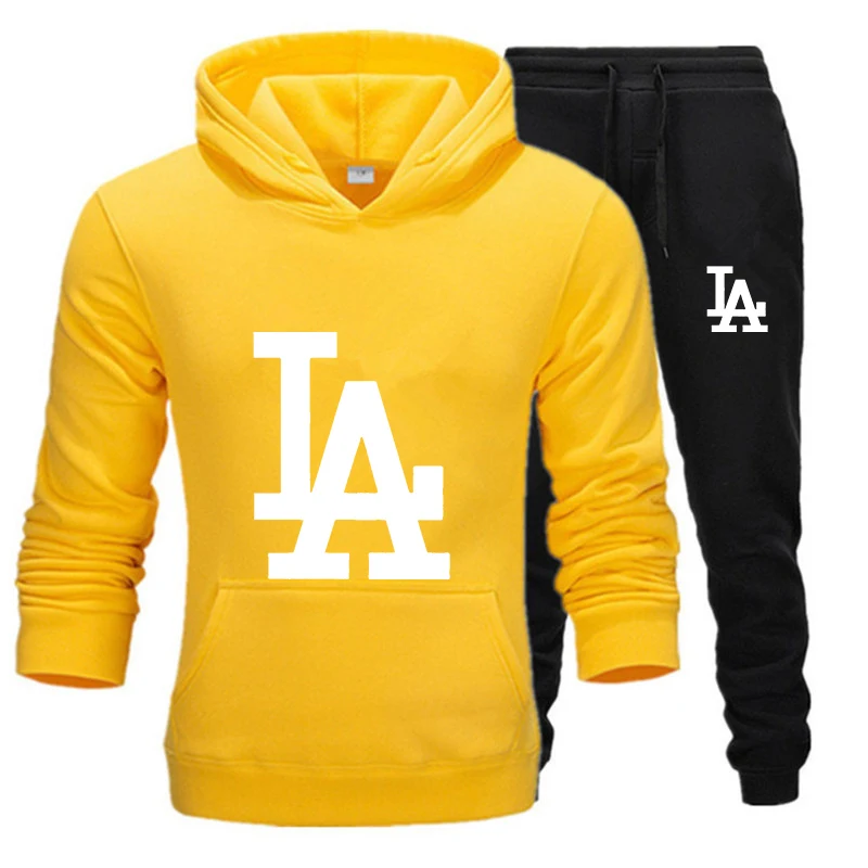 

Suit sportswear men's fall/winter hooded sweatshirt suit sportswear 2020 men's suit set two-piece casual
