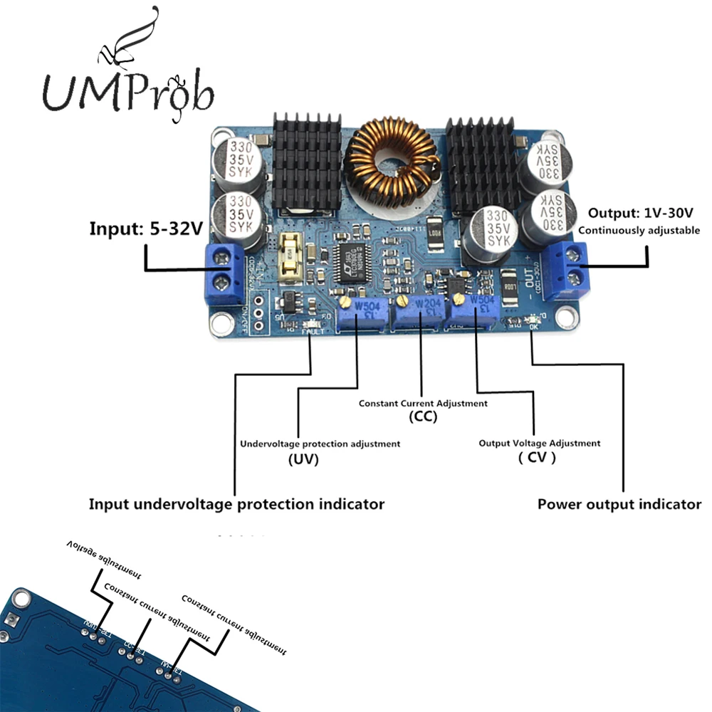 DC 5-32V до 1 V-30 V LTC3780 10A автоматический понижающий Регулятор модуль зарядки