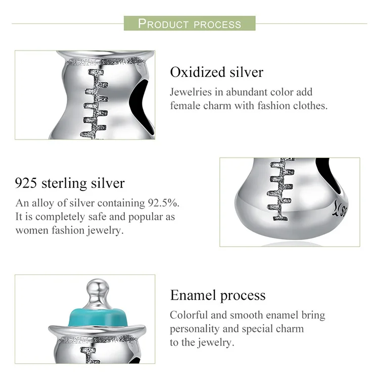 Бусины памяти в виде бутылки с молоком подходят для женских подвесок из