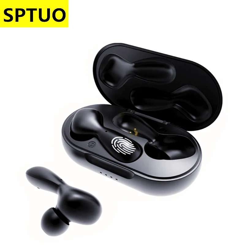 

TWS-наушники SPTUO T5, беспроводные Bluetooth-наушники V5.0 с сенсорным управлением, игровые стереонаушники HD разговор, музыка, спортивные гарнитуры