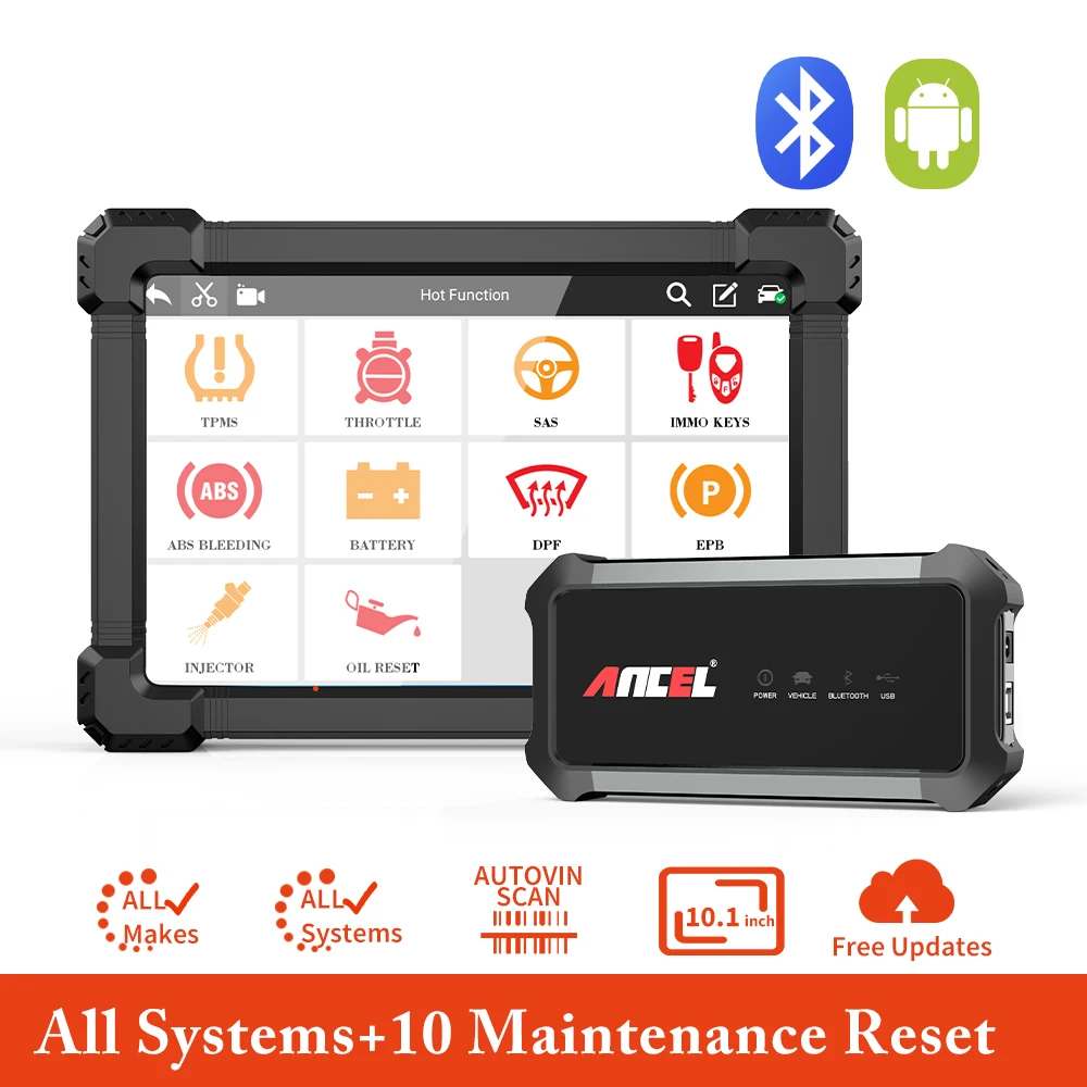 

Ancel X7 OBD2 Professional Automotive Scanner diagnostic machine tool for all cars with Blue tooth function