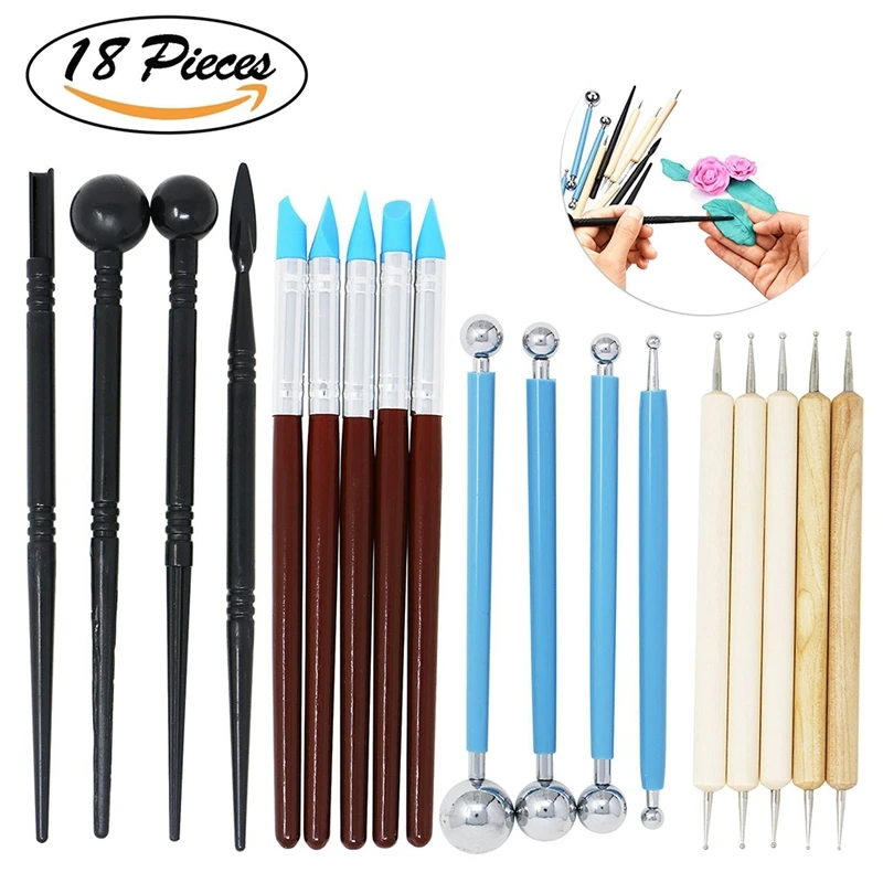 18 шт./компл. глиняные инструменты Глиняная скульптура Набор ножей глиняная форма