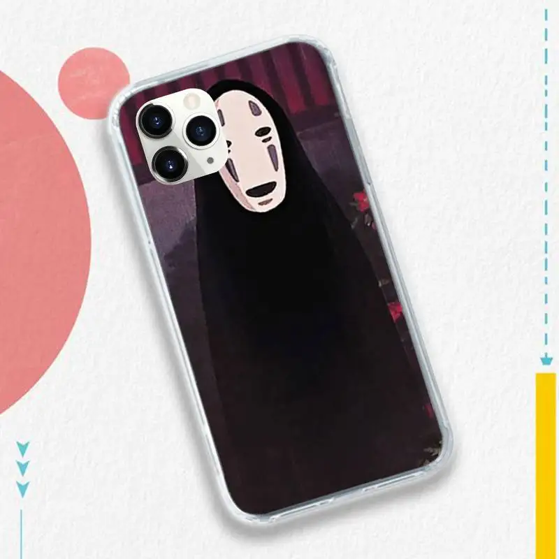 

Spirited Away No Face man japanese anime high quality Phone Case for iPhone 11 12 pro XS MAX 8 7 6 6S Plus X 5S SE 2020 XR