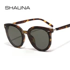Женские и мужские круглые очки SHAUNA, Винтажные Солнцезащитные очки с декоративными гвоздиками