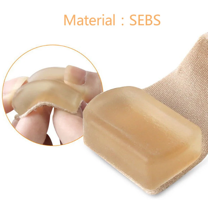 2Pcs Toe Separators Straightener Correctors Hallux Valgus Correction Silicone Bandage Foot Care Gel Bunion Protector | Красота и