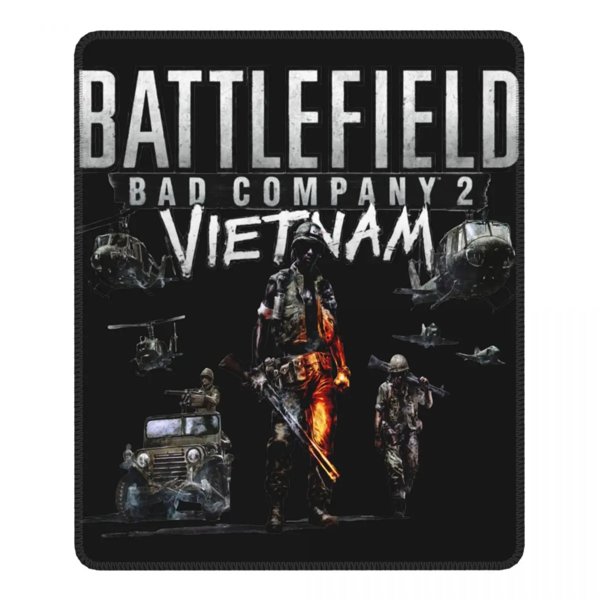 

BFBC2 Battlefield Vietnam Mouse Pad Battlefield Battle Field War Shooter Games Desk Mat Pads Rubber Computer Keyboard Desk Pad