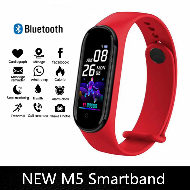 electronic smart watch women men unisex heart rate monitor fitness tracker smartwatch for android phone m3 m5 watches for xiaomi free global shipping