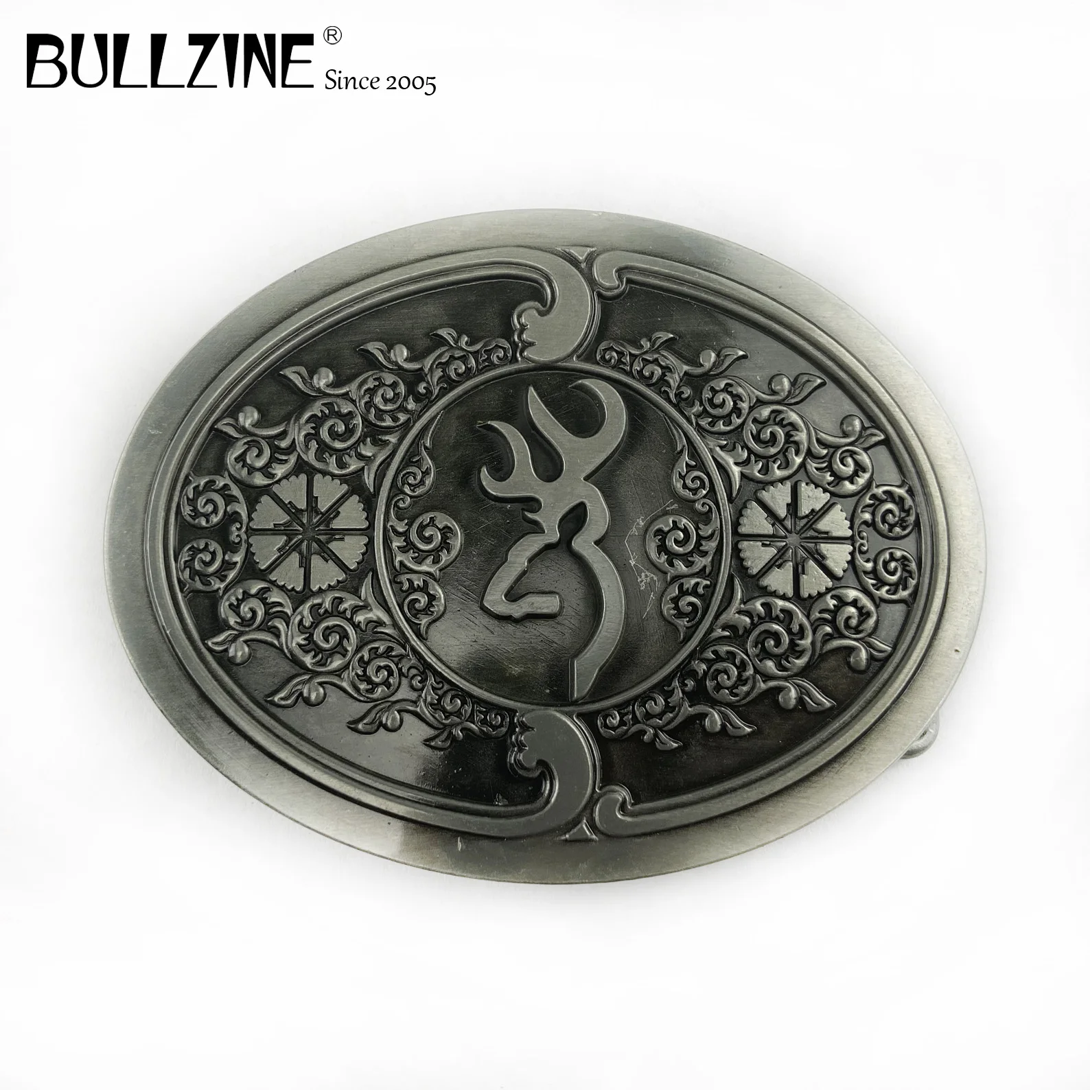 В Bullzine Оптовая Продажа цинковый сплав пряжки ремня с оловянной отделкой FP 02614 1