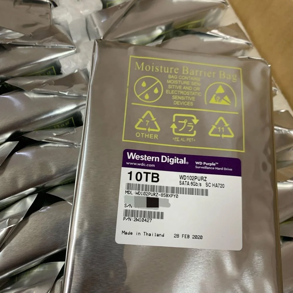 

Жесткий диск WD102PURZ 10T SATA3 3,5 дюйма 7200 об/мин фиолетовый для мониторинга