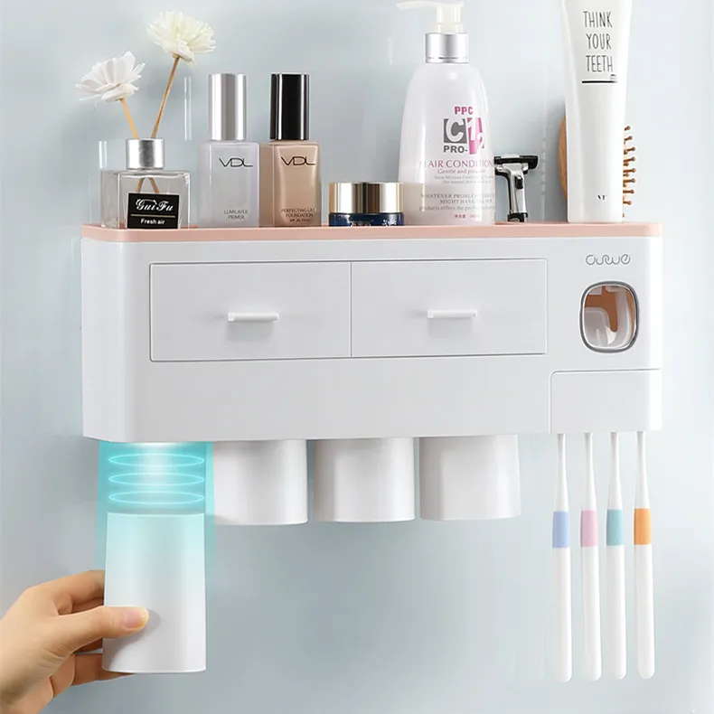 3 Цвет аксессуары для ванной комнаты держатель зубной щетки Автоматический