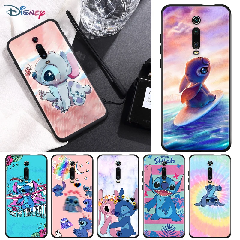 

Disney Cute Stitch For Xiaomi Redmi 9 9C 9A 9I 9T 10X 8A 8 7A 7 6A 6 5 S2 Y3 Y2 K30 Ultra K20 Pro Black Phone Case