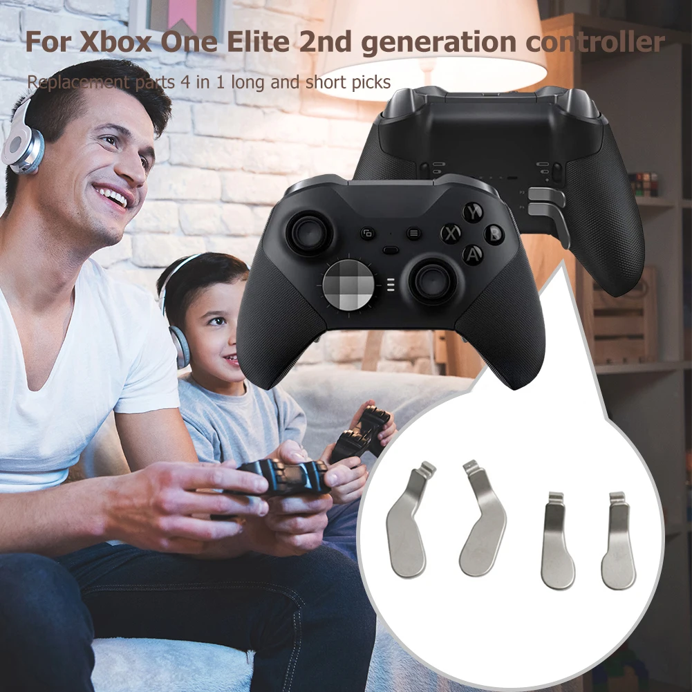 

4pcs Metal Paddles Hair Trigger Locks for Xbox Elite Wireless Controller Series 2 Replacement Parts