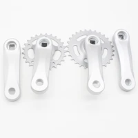 2528t single speed childrens bicycle crankset electric scooter 102mm 114mm aluminum alloy square hole crank tooth plate parts