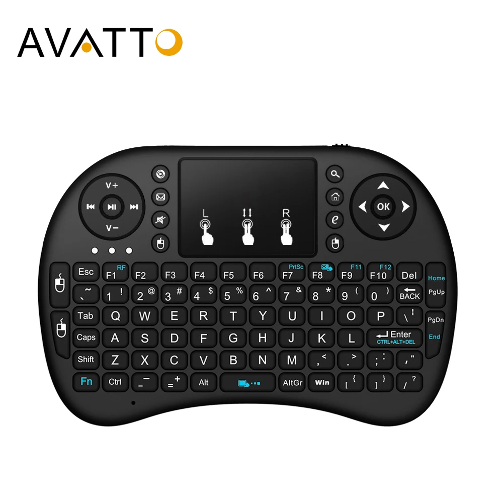 Игровая мини клавиатура [AVATTO] на английском иврите русском арабских языках i8 с