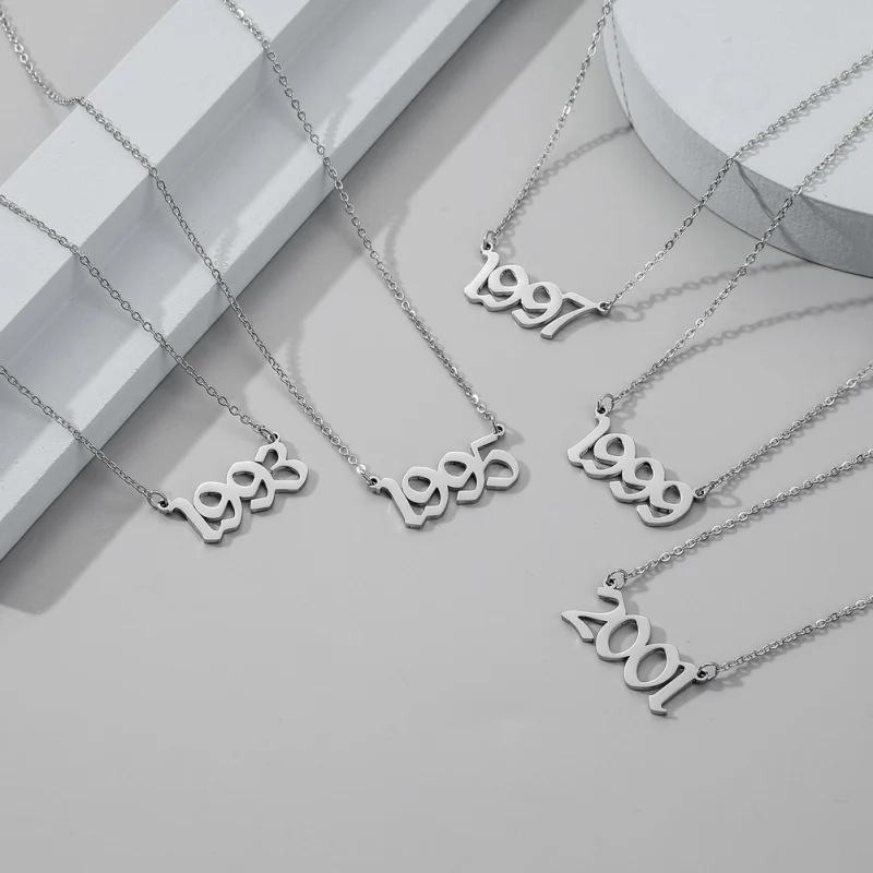 

Women Year Number Necklaces Custom Year 1992 1993 1994 1995 1996 1997 1998 1999 2000 2001 Birthday Gift from 1992-2001