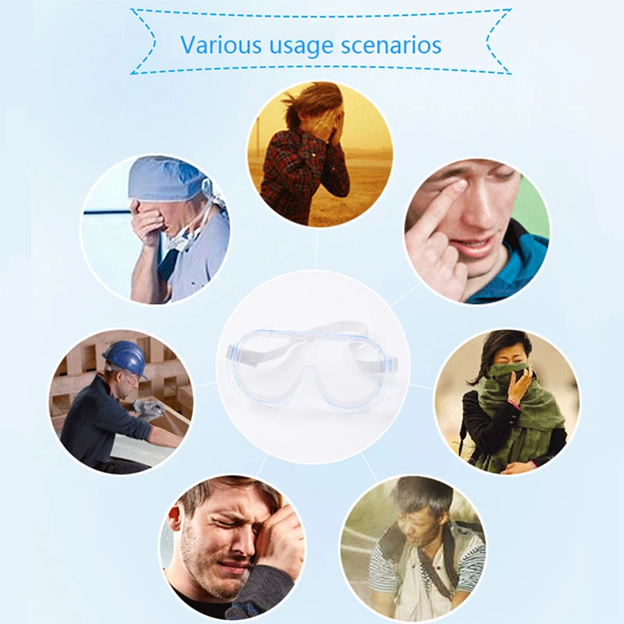 Adjustable Safety Glasses Anti-Virus PC Lens Goggles Anti-fog Windproof Riding Protective Working Eyewear Motorcycle Out |
