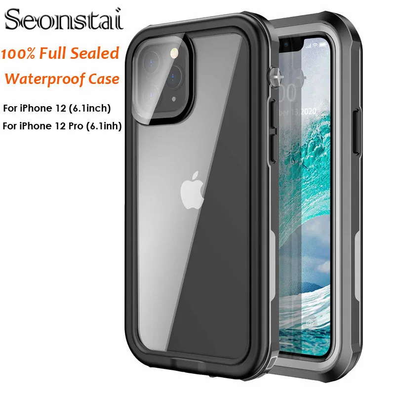 Водонепроницаемый Чехол IP68 для телефона iPhone 12 13 Pro Max подводный прозрачный
