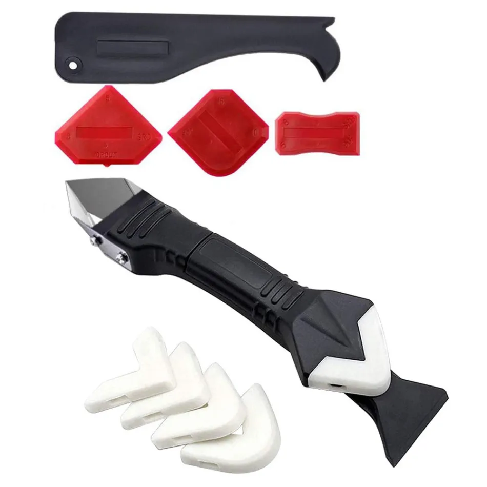 3 In 1 Caulking Tool Kit Tools Silicone Sealant Finishing Handmade Grout Scraper Caulk Remover Set | Дом и сад