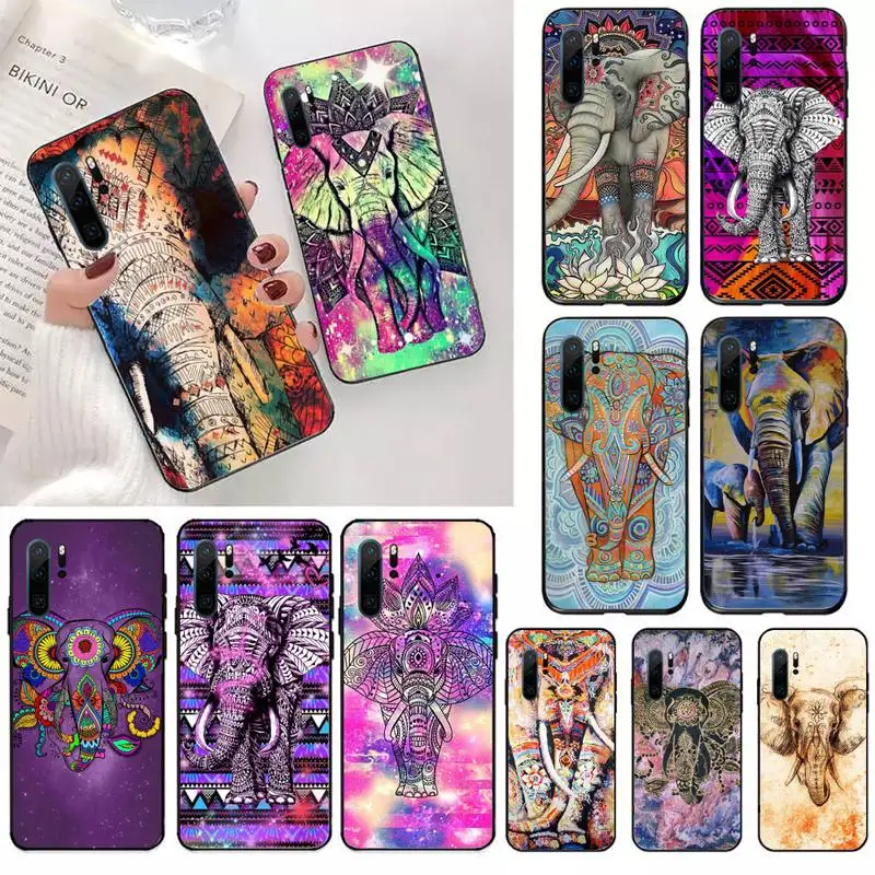 

Totem Elephant Aztec indian Flower Phone Case For Huawei honor Mate 10 20 30 40 i 9 8 pro x Lite P smart 2019 nova 5t