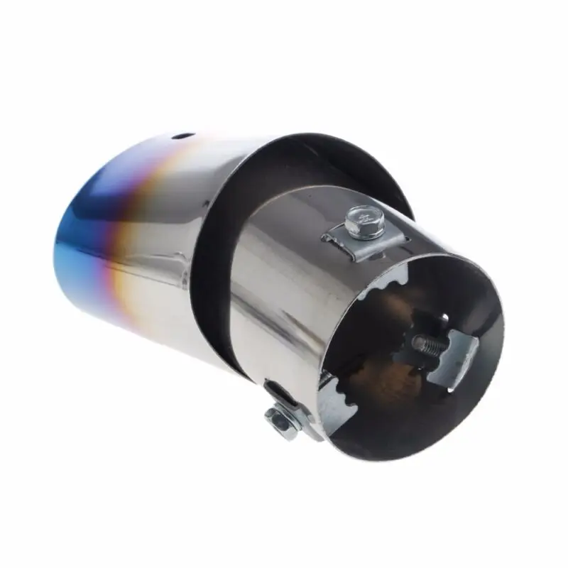 Однотрубная Автомобильная хромированная круглая выхлопная труба из нержавеющей