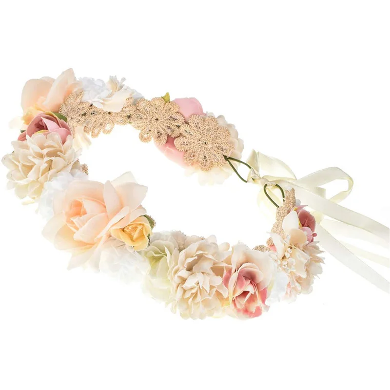 Бохо цветок корона головная повязка девушки фото головной убор цветочный венок