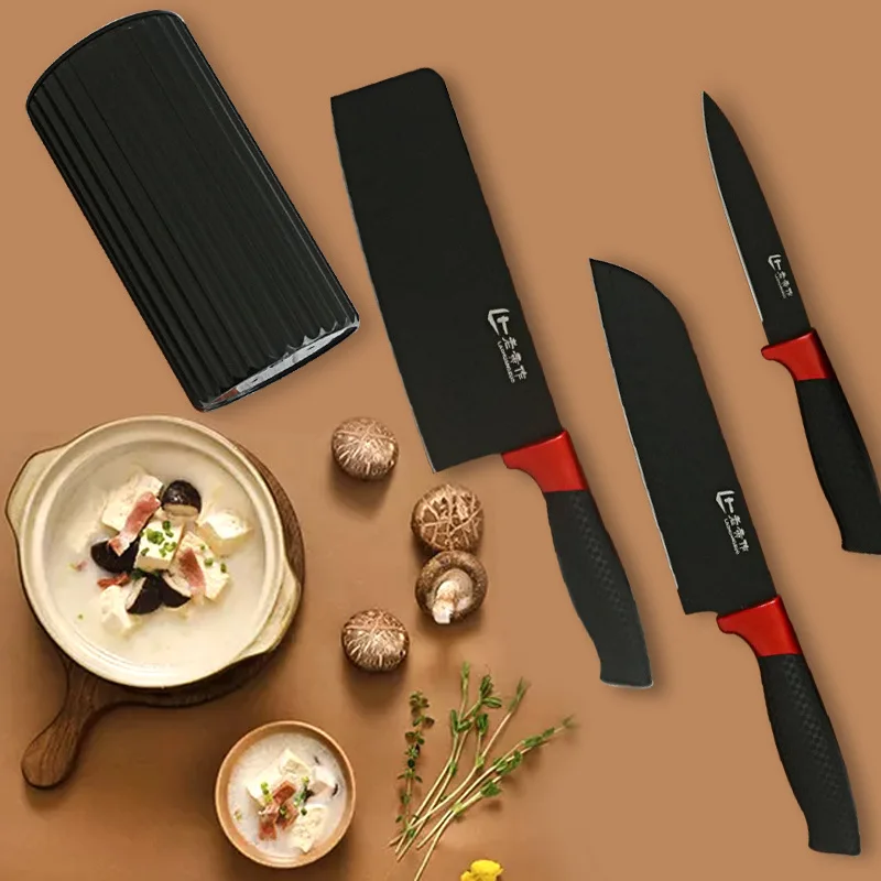 

Kitchen Accessories 3CR13 Stainless Steel Kitchen Knife 4 Piece Set Chopper Knife Chef Knife Fruit Knife Kitchen Supplies