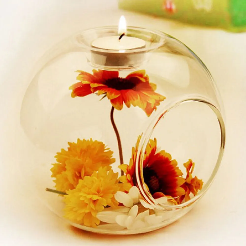 Диаметр 12 см подсвечник ночник в виде свечи Хрустальное стекло украшение Декор