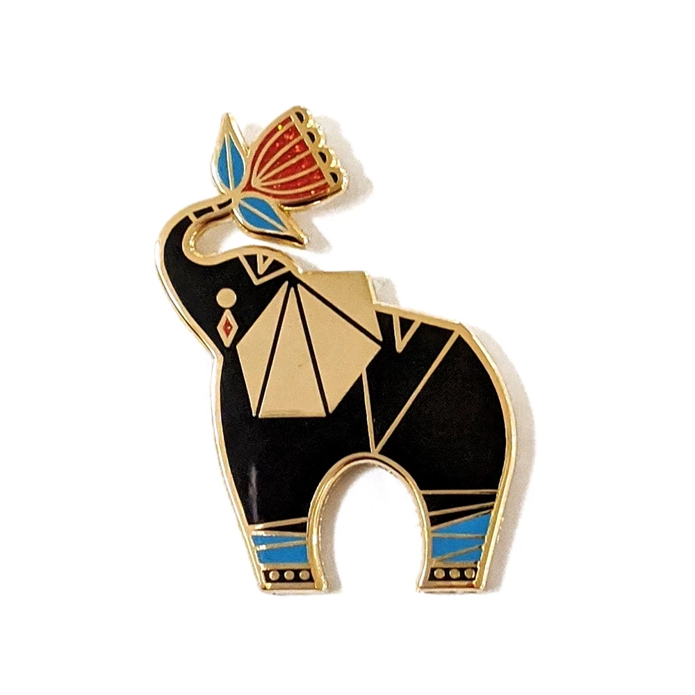 

New Unique Bohemian African Elephant Hard Enamel Pin Kawaii Lucky Elephants Cartoons Animal Brooch Badges Fashion Jewelry Gift