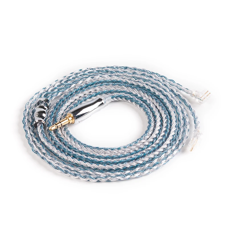 3.5TFZ Yinyoo 16 Core High Purity Silver Plated Cable 2.5/3.5/4.4MM With MMCX/2PIN/QDC TFZ FOR KZZS10Pro AS10 ZSNPRO C12 V90 BLON BL-03 - Color: 3.5TFZ