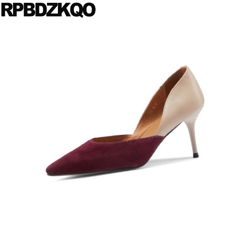 Замшевые лоферы 10 42 работы тонкий 3 дюймов Размер 4 34 элегантные женские туфли