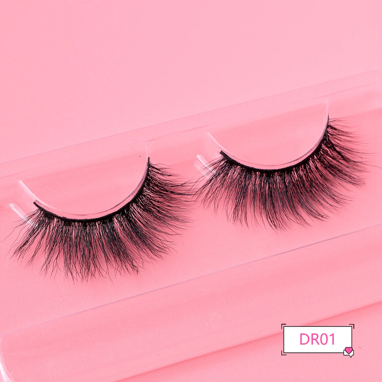 

Annie&Panda False Eyelashes 3D Mink Lashes Long Cross Makeup Eyelashes Natural Wispy Volume Natural Eye Lashes Reusable PINK