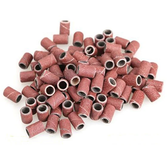 

50 Pcs Nail Art Sanding Bands Electric Drill Bits Accessories Sandcloth Refillable Sanding Sleeves Replacement Nail Tool