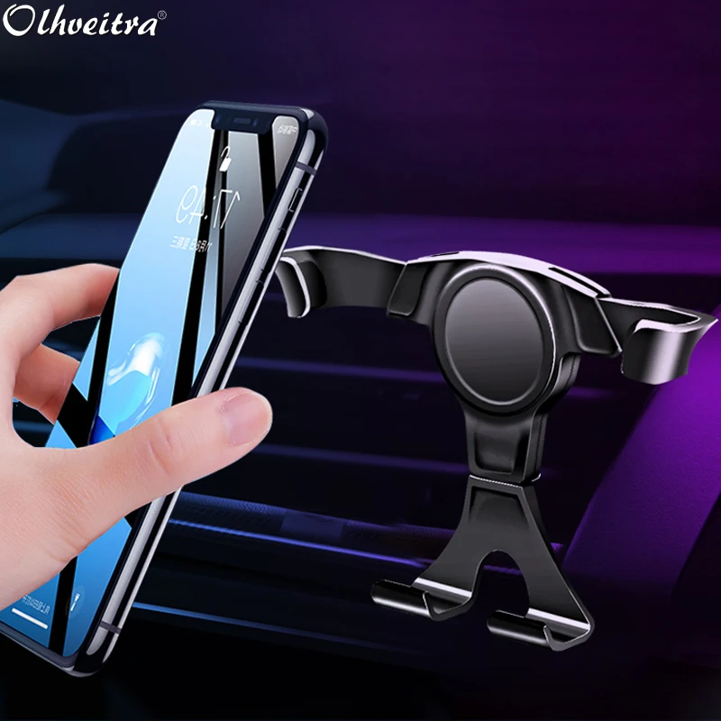 Olhveitra Gravity Air Vent Автомобильный держатель для мобильного телефона iPhone 11 Pro 7 8 OnePlus