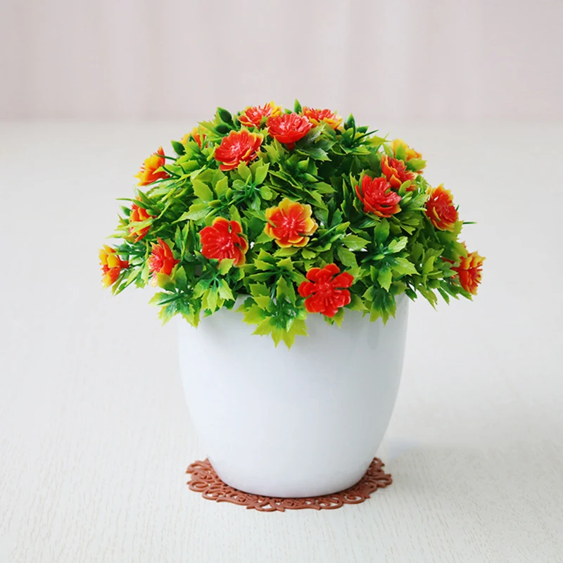 Home Simulation Bonsai Artificial Potted Flower Plant Garden Decorations Floral | Дом и сад