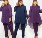 Комплект из 3 предметов, африканские платья для женщин, платье в африканском стиле с пуговицами и бриллиантами, облегающий топ + штаны, одежда размера плюс, одежда в африканском стиле