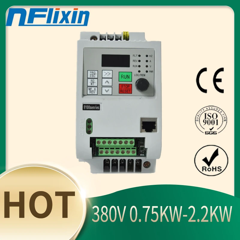 

VFD 2.2KW new inverter CNC Spindle motor speed control 380V 1.5KW/2.2KW/4KW 380v 3P input 3P OUT frequency inverter for